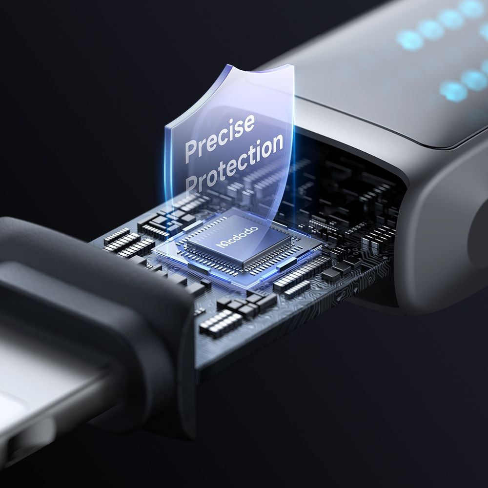 Mcdodo - Data Cable (CA-2630) - USB-C to Lightning, 36W, LED Display, PD Fast Charging, 1.2m - Black