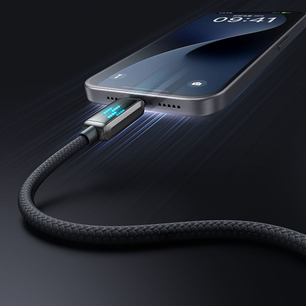 Mcdodo - Data Cable (CA-4250) - USB-C to USB-C, 100W, LED Display, PD Fast Charging, 1.2m - Black