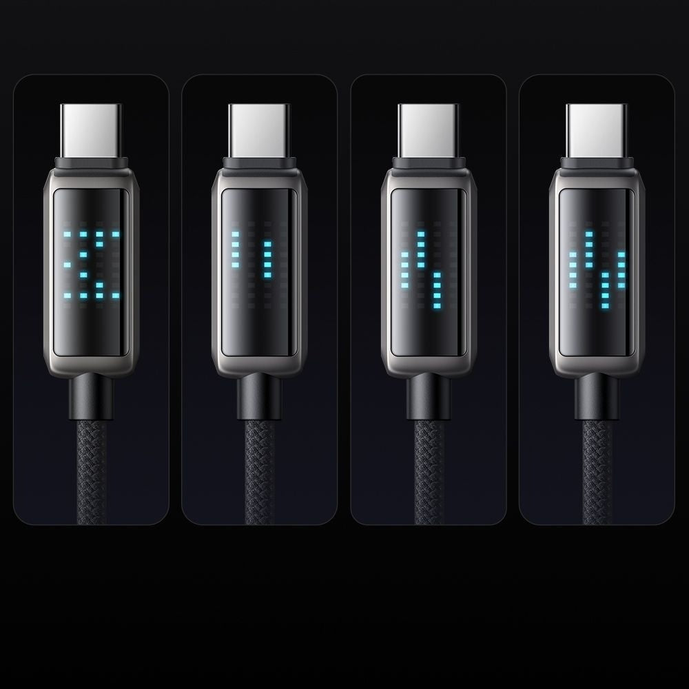 Mcdodo - Data Cable (CA-4250) - USB-C to USB-C, 100W, LED Display, PD Fast Charging, 1.2m - Black