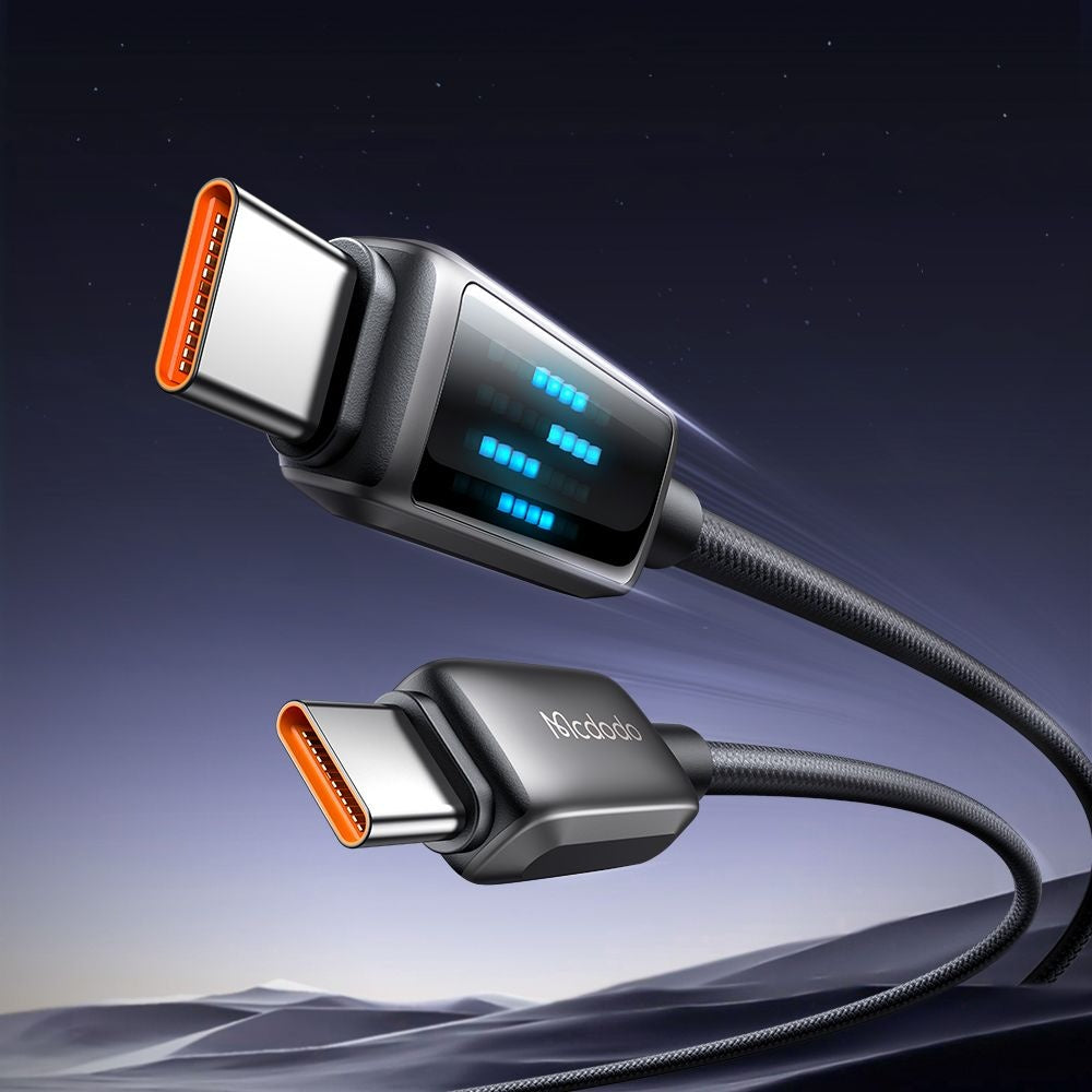 Mcdodo - Data Cable (CA-4250) - USB-C to USB-C, 100W, LED Display, PD Fast Charging, 1.2m - Black
