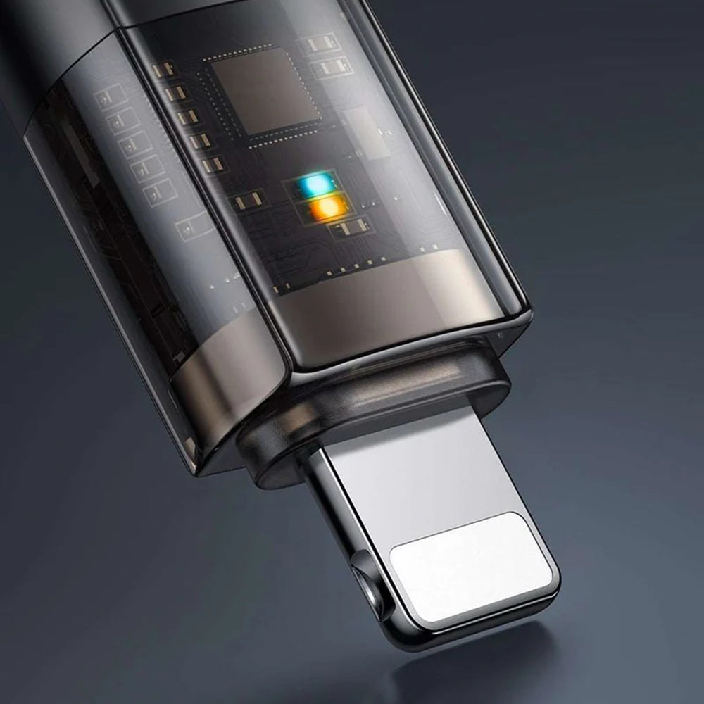 Mcdodo - Data Cable (CA-3160) - Type-C to Lightning, 36W, Transparent Design, Auto Power Off, 1.2m - Black