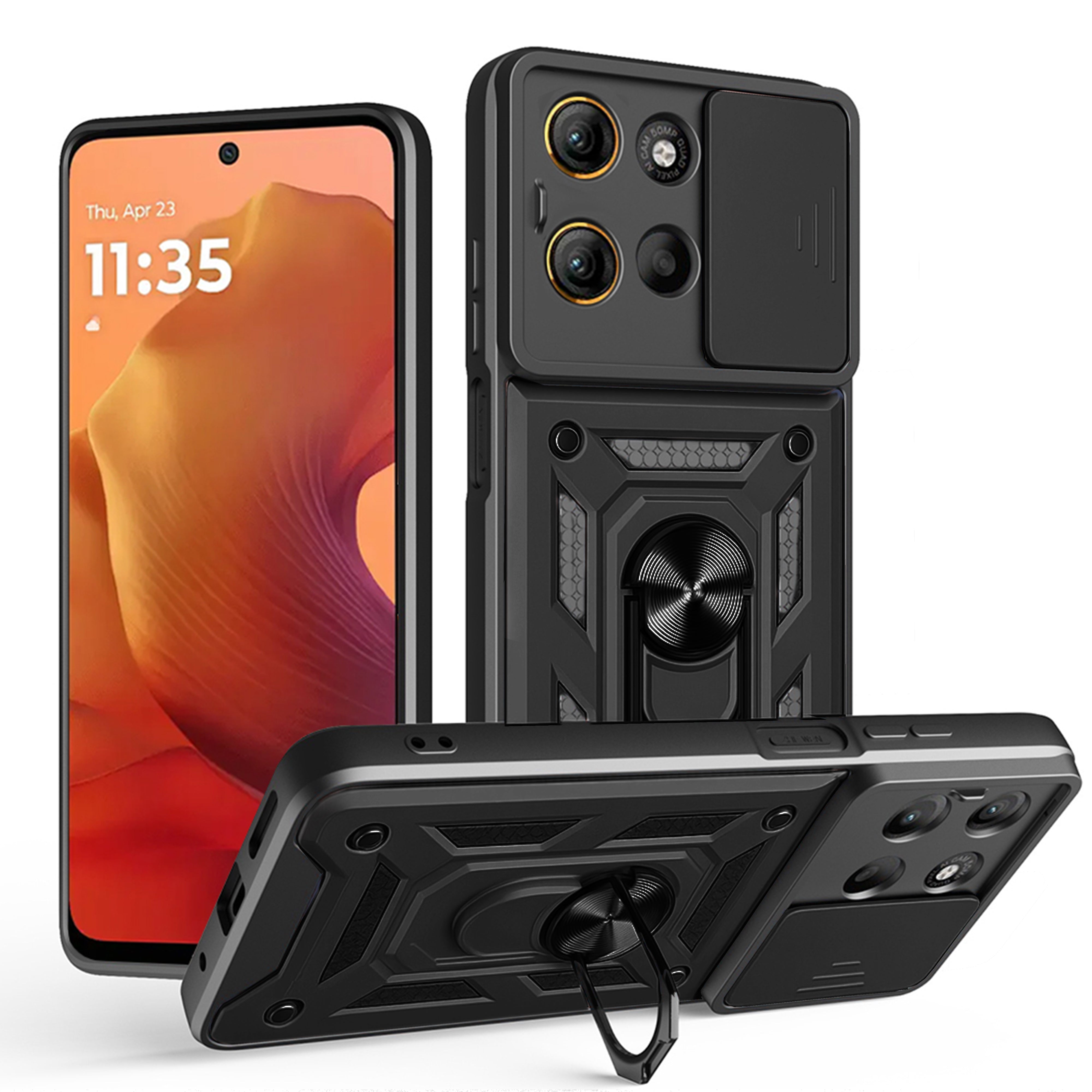 Techsuit - CamShield Series - Motorola Moto G15 / G15 Power - Black