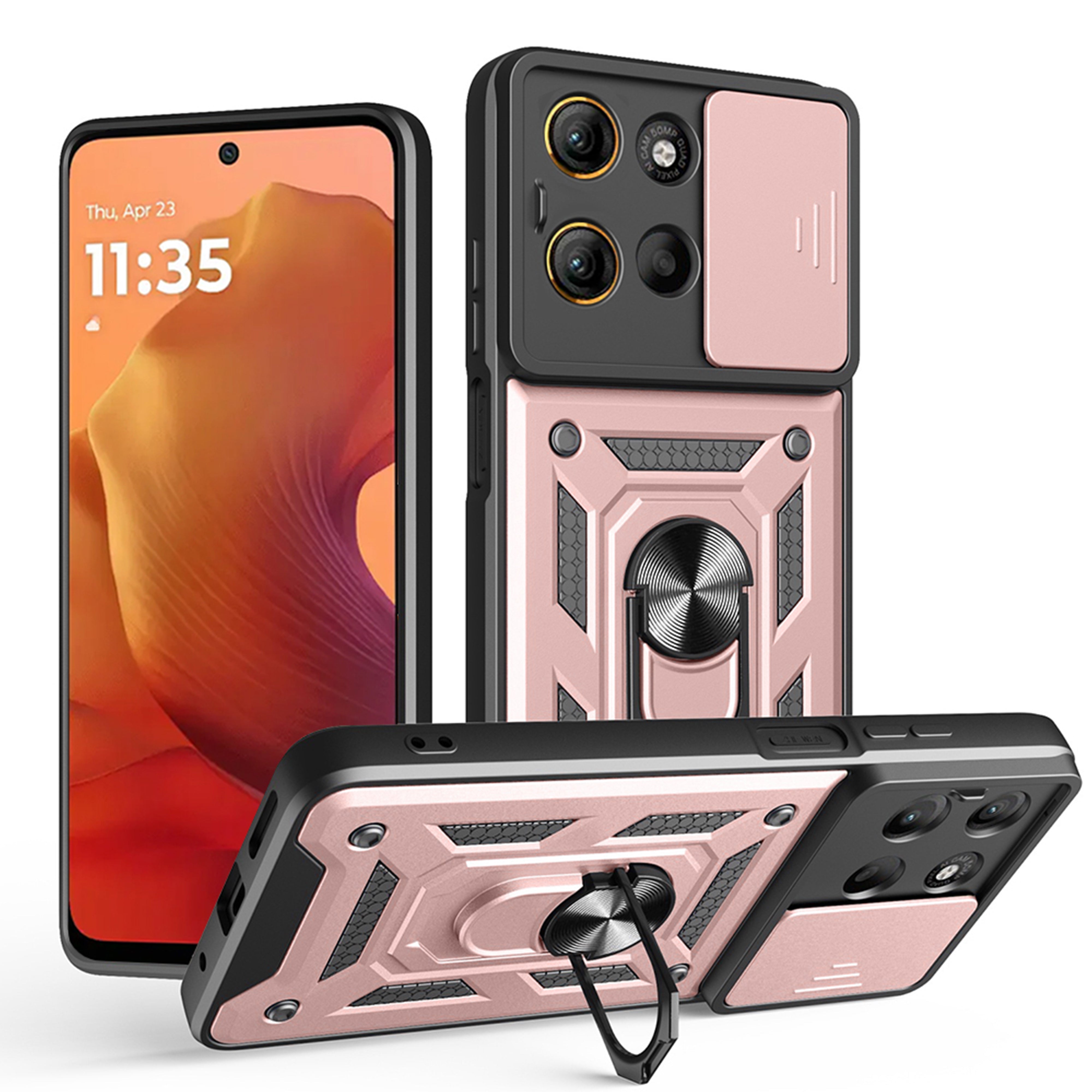 Techsuit - CamShield Series - Motorola Moto G15 / G15 Power - Rose Gold
