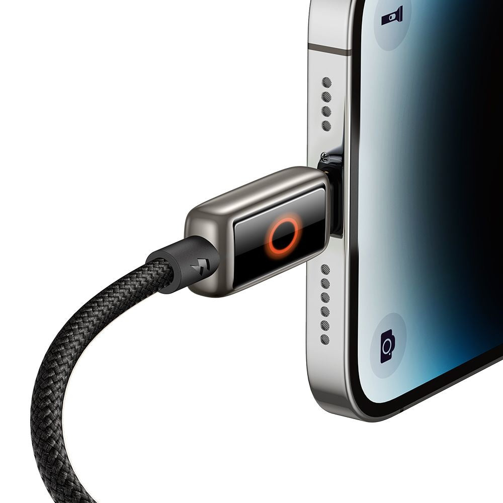 Mcdodo - Data Cable (CA-6670) - with Breathing Light LED Display, USB-C to Lightning, Auto Power Off, 36W, 1.2m - Black