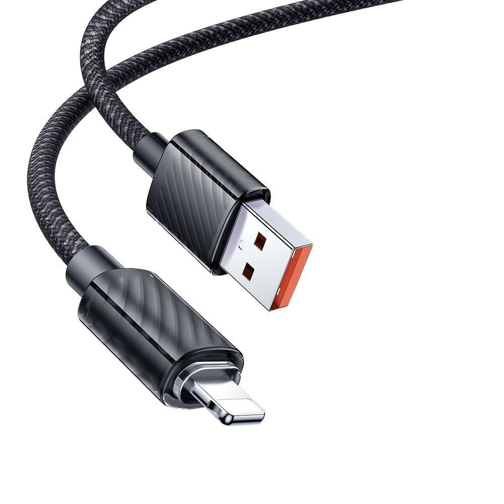 Mcdodo - Data Cable (CA-3640) - USB-A to Lightning, Transparent Design, 3A, 1.2m - Black