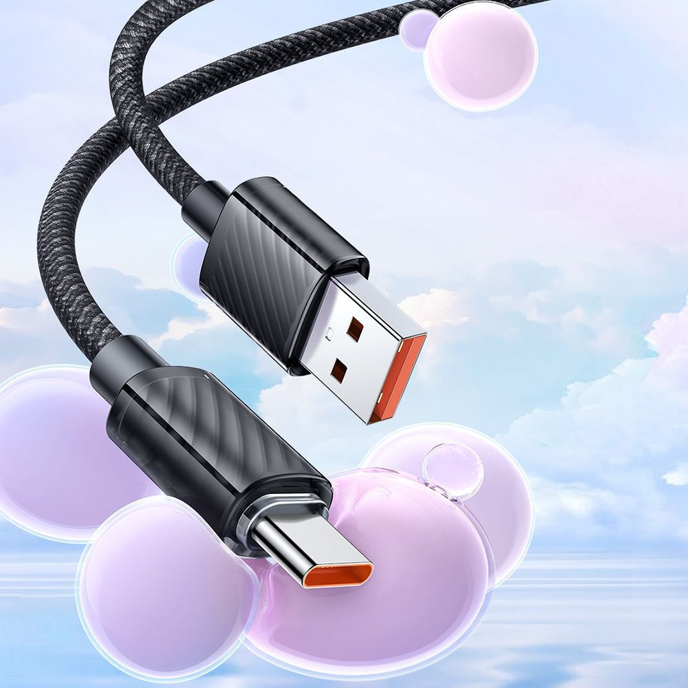 Mcdodo - Data Cable (CA-3650) - Type-C to USB-A, Transparent Design, 100W, 1.2m - Black