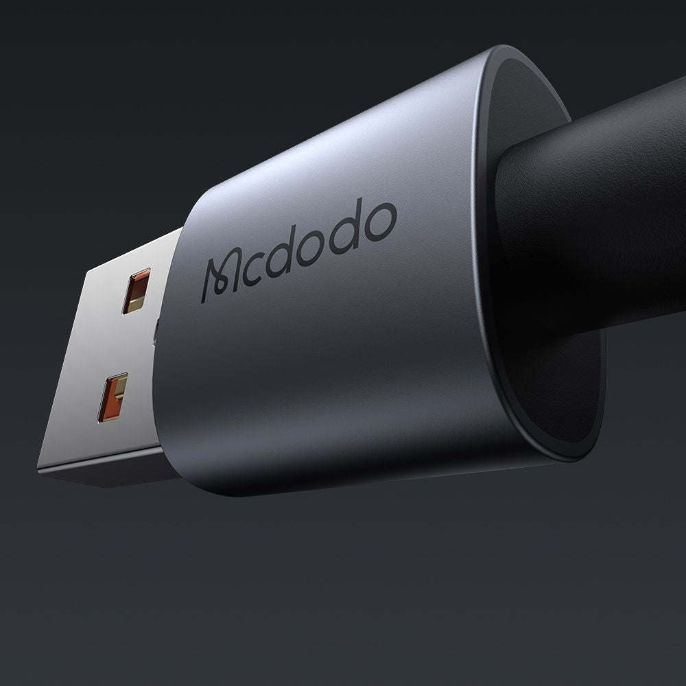 Mcdodo - Data Cable (CA-6910) - with Charging Light, USB-A to Lightning, Transparent Cable, 3A, 1.2m - Black