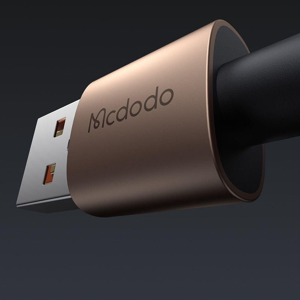 Mcdodo - Data Cable (CA-6891) - with Charging Light, USB-C to USB-A, Transparent Cable, 6A, 1.2m - Desert Gold