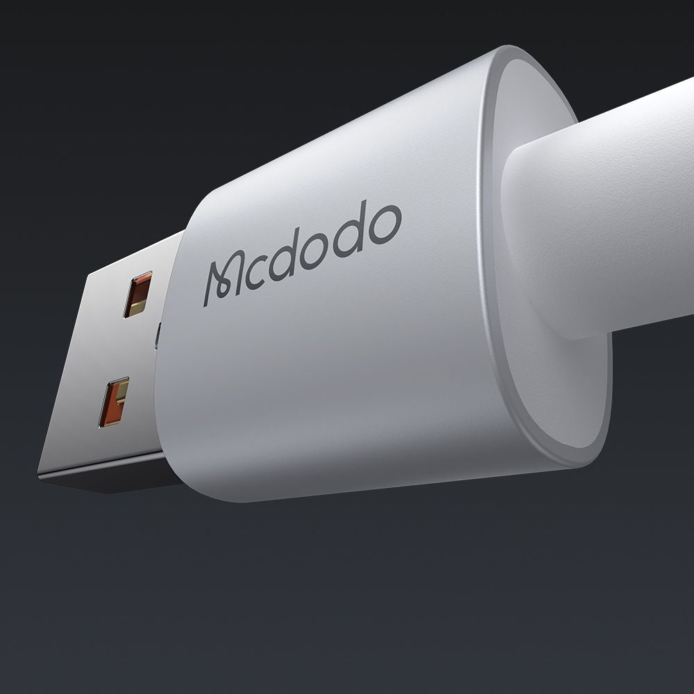 Mcdodo - Data Cable (CA-6892) - with Charging Light, USB-C to USB-A, Transparent Cable, 6A, 1.2m - White