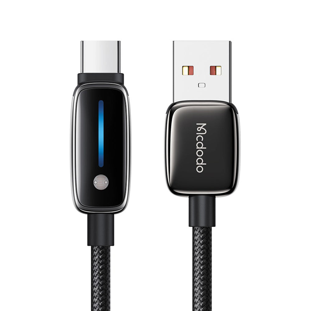 Mcdodo - Data Cable (CA-0020) - with Auto Brightness Adjustment, USB-A to USB-C, 6A, 1.2m - Black