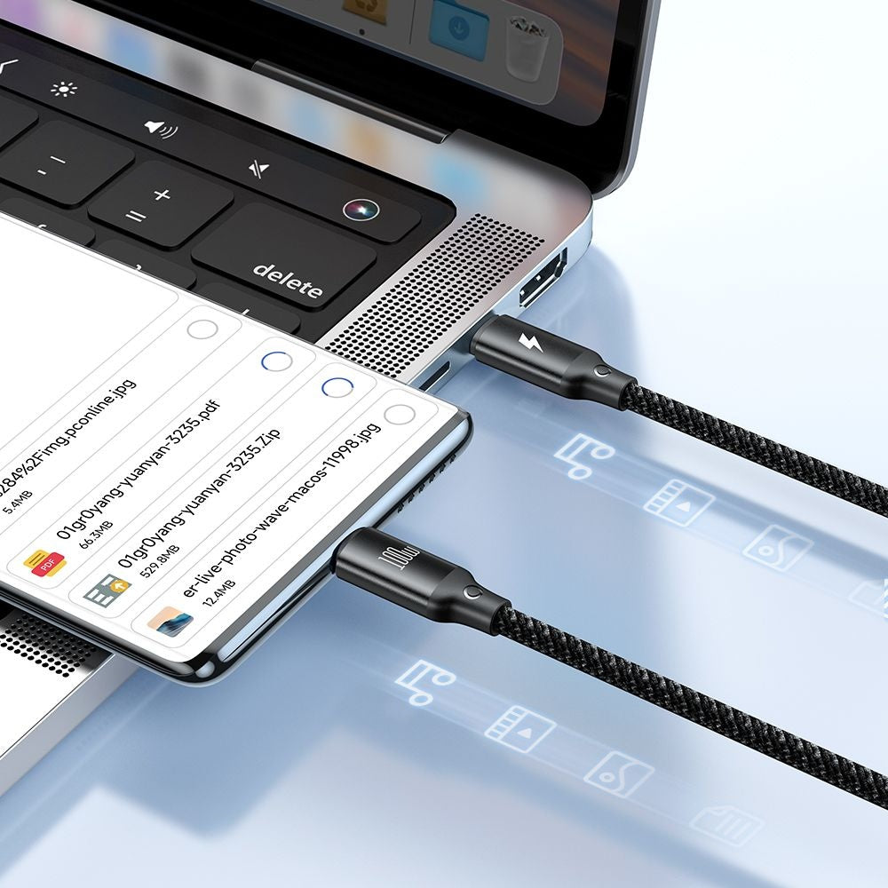 Mcdodo - 3in1 Data Cable O Series (CA-4940) - USB-C to Lightning/USB-C/Wireless Charger Apple Watch, 100W, 1.2m - Black