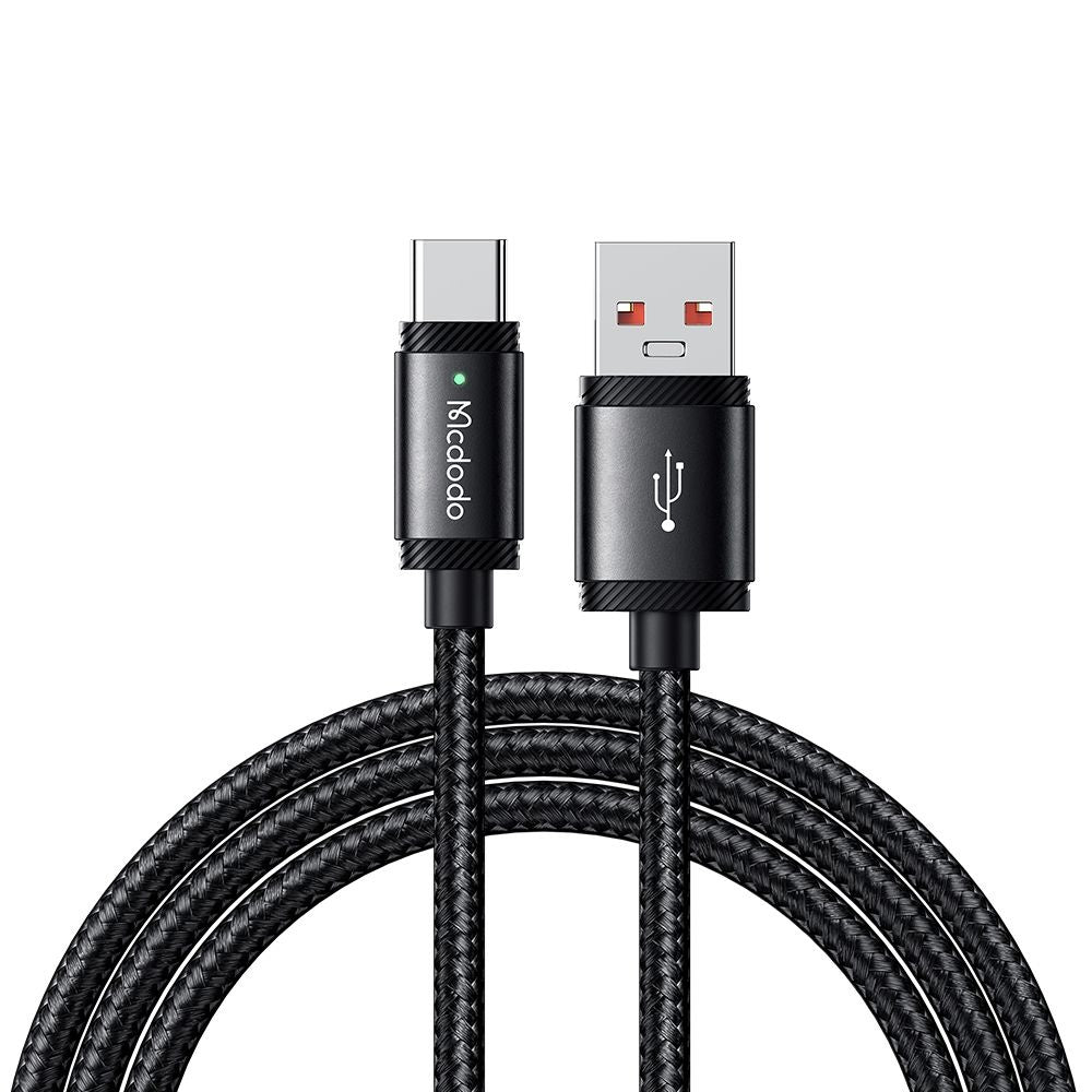 Mcdodo - Data Cable (CA-4730) - USB-A to Type-C, Fast Charging, 6A, 120W, LED Indicator, 1.5m - Black