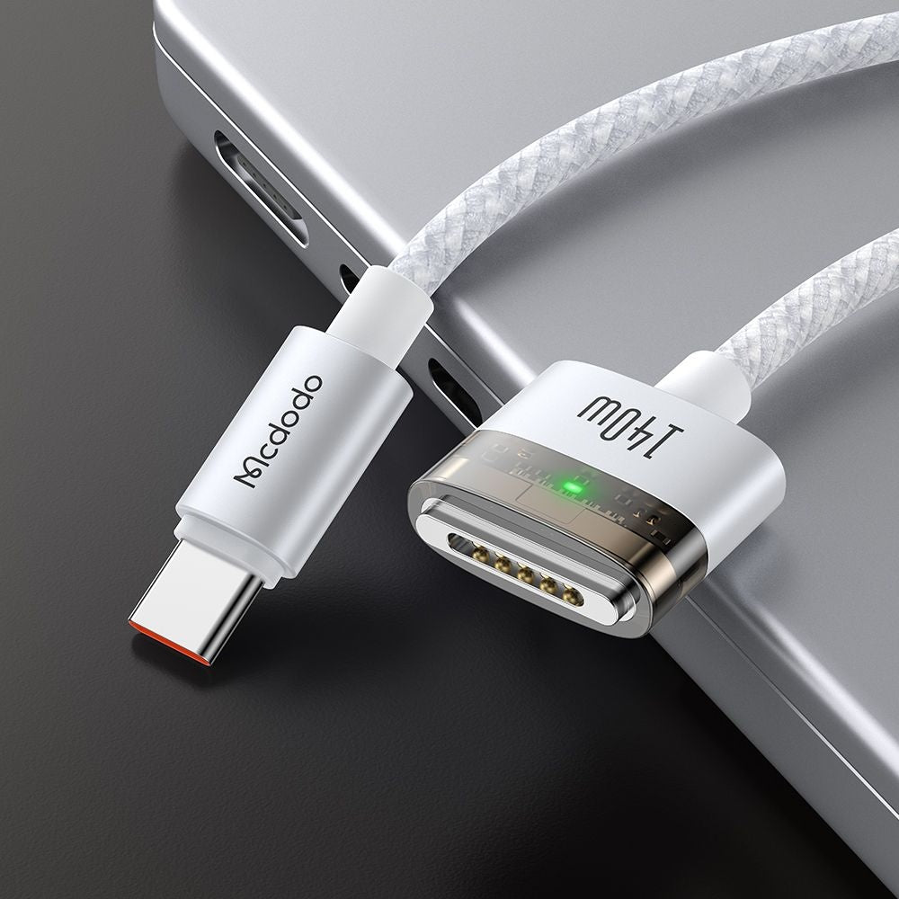 Mcdodo - Magnetic Cable (CA-2071) - USB-C to MagSafe 3, 140W, LED Indicator, 2m - White