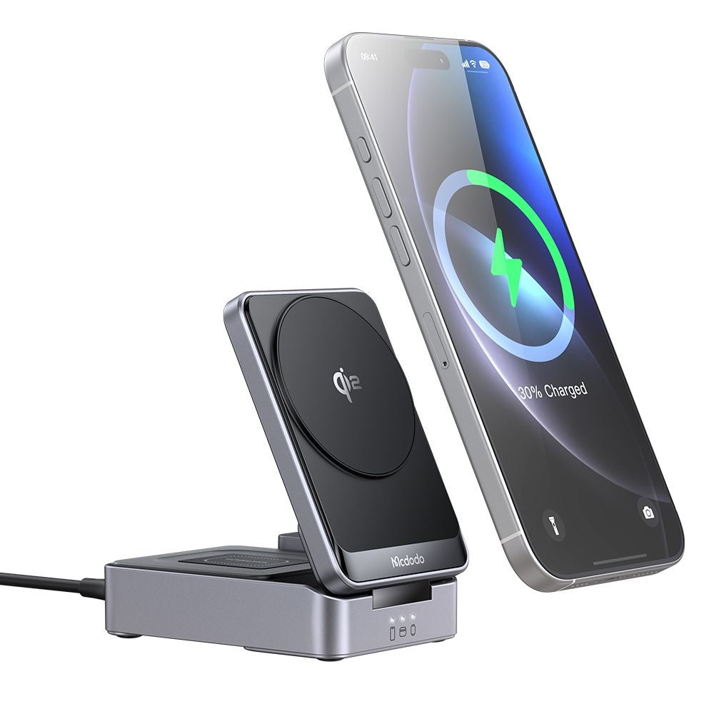 Mcdodo - Wireless Charging Station (CH-5192) - with Wall Charger + Type-C Cable, Qi2, 22.5W, MagQ - Black