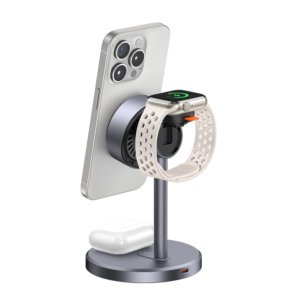 Mcdodo - Wireless Charging Station Black Swan Series (CH-2462) - with Wall Charger, Magnetic, for Apple, 22.5W, Qi2 - Black