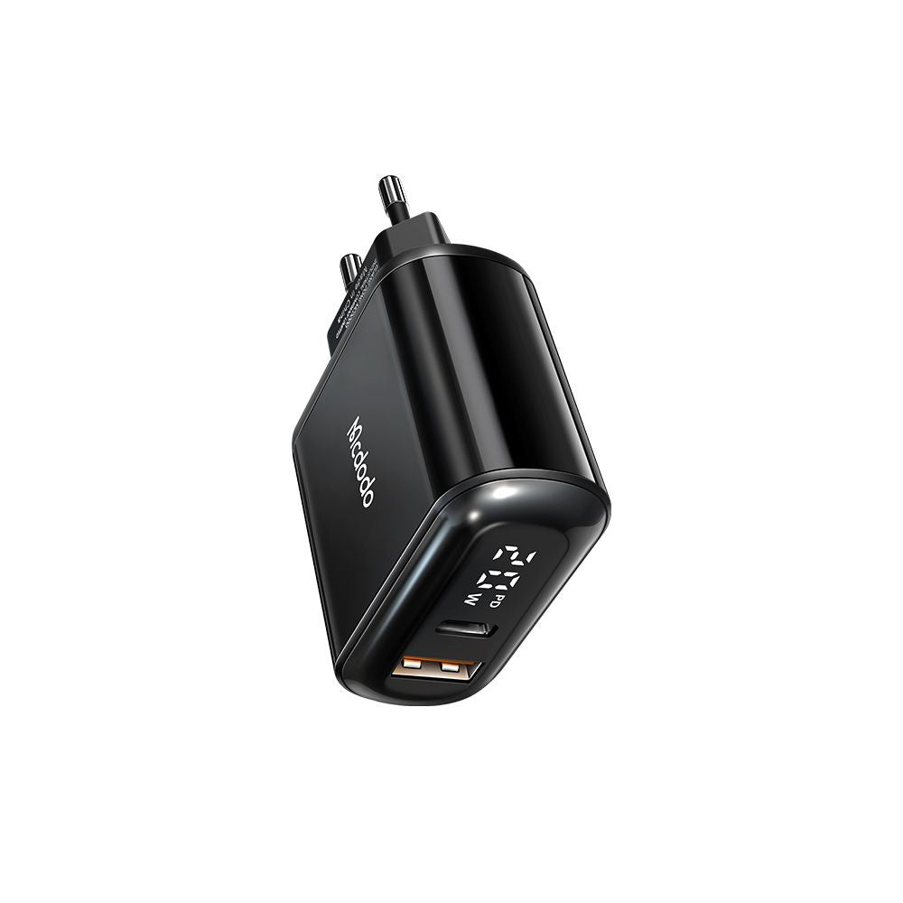 Mcdodo - Wall Charger Chocolate Series (CH-7170) - USB-C/A, 20W, Digital Display, PD + QC - Black