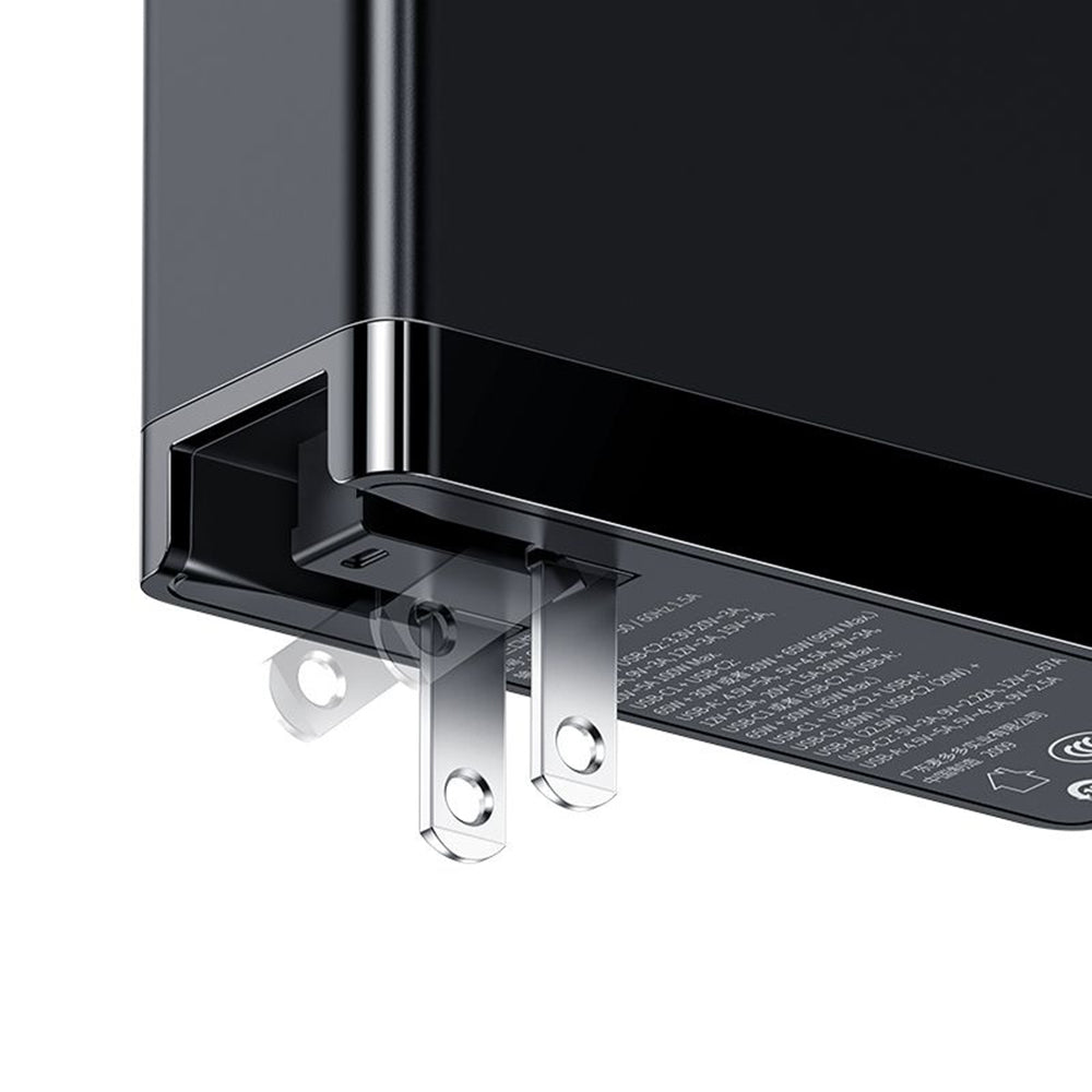 Mcdodo - Universal Travel Adapter Nuc AR Power Series (CH-8101 Pro) - UK/US/EU Plug, 2x Type-C, USB-A, 100W, GaN - Black