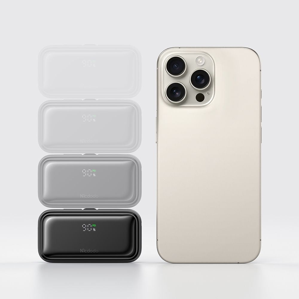 Mcdodo - Power Bank FreeKit Series (MC-7800) - with Built-in Cable & Connector Lightning, 5000mAh, 22.5W - Black