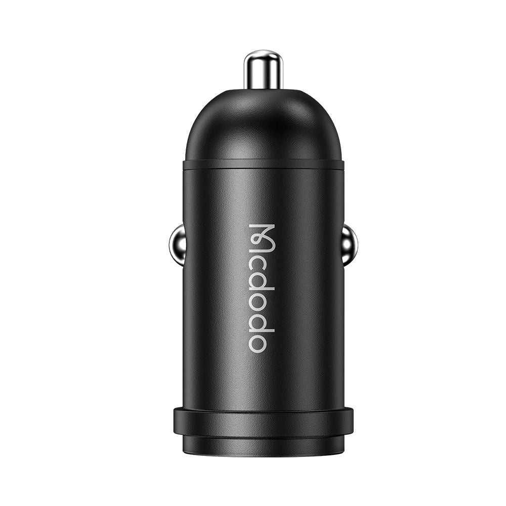 Mcdodo - Car Charger Obsidian Series (CC-7492) - Type-C to Lightning Cable Included, PD30W, Smart IC, Mini Size, 1.2m - Black