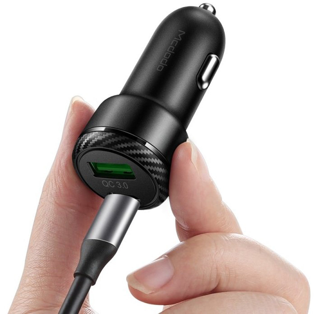 Mcdodo - Car Charger (CC-5970) - Dual Port, Fast Charge, 38W, Smart IC, Fire Retardant Material - Black