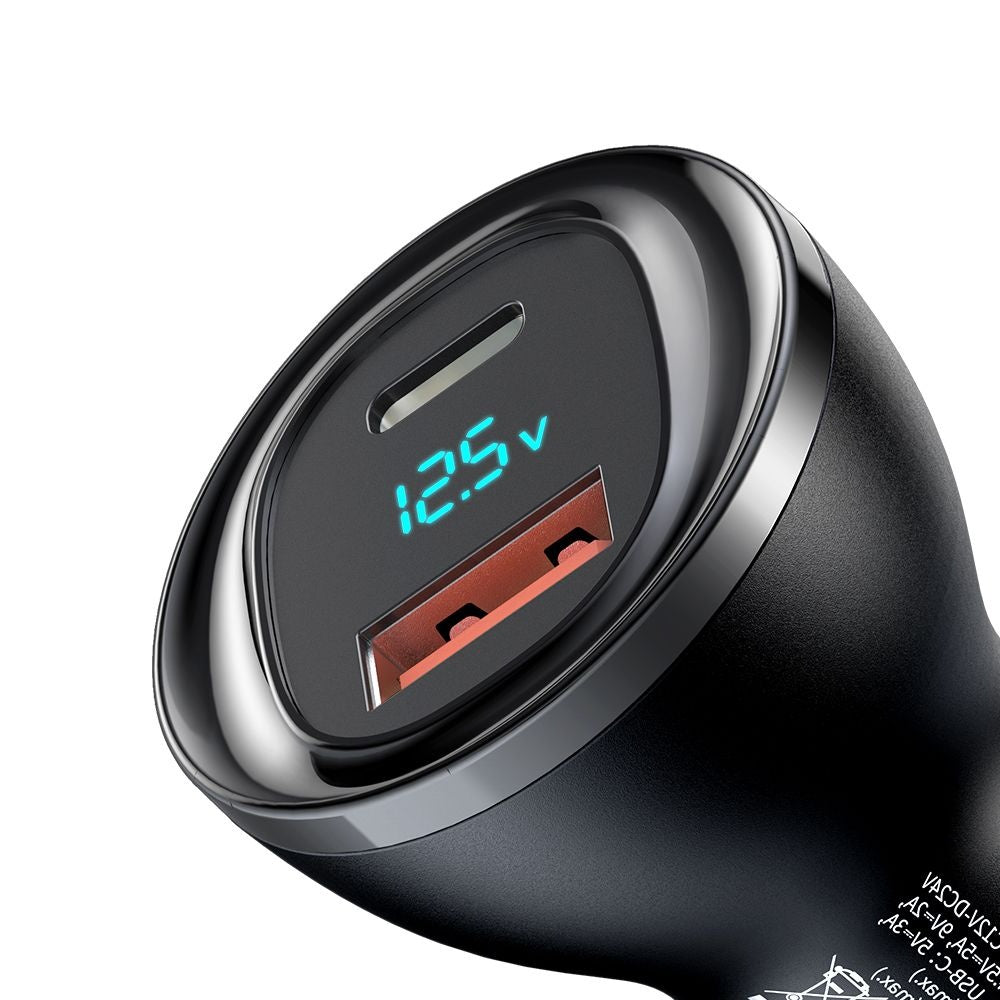 Mcdodo - Car Charger (CC-5670) - Dual Port, 95W, Fast Charge, Smart LED Digital Display - Black
