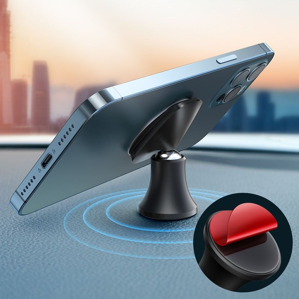 Mcdodo - Magnetic Car Holder (CM-8490) - for Dashboard, 360° Rotation, Super Strong Adhesion, Aluminium Alloy - Black