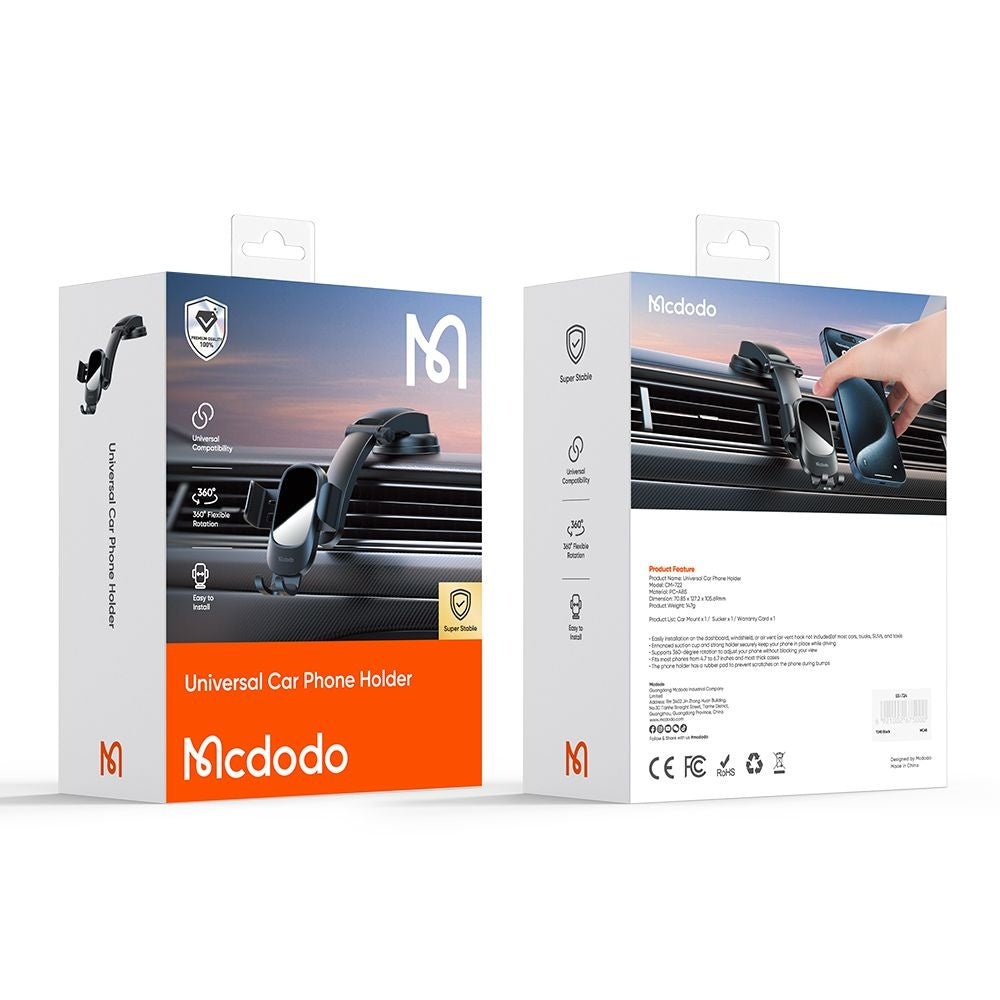 Mcdodo - Car Holder (CM-7220) - for Windshield/Dashboard, 360° Rotation, 4.7 - 6.7 inches