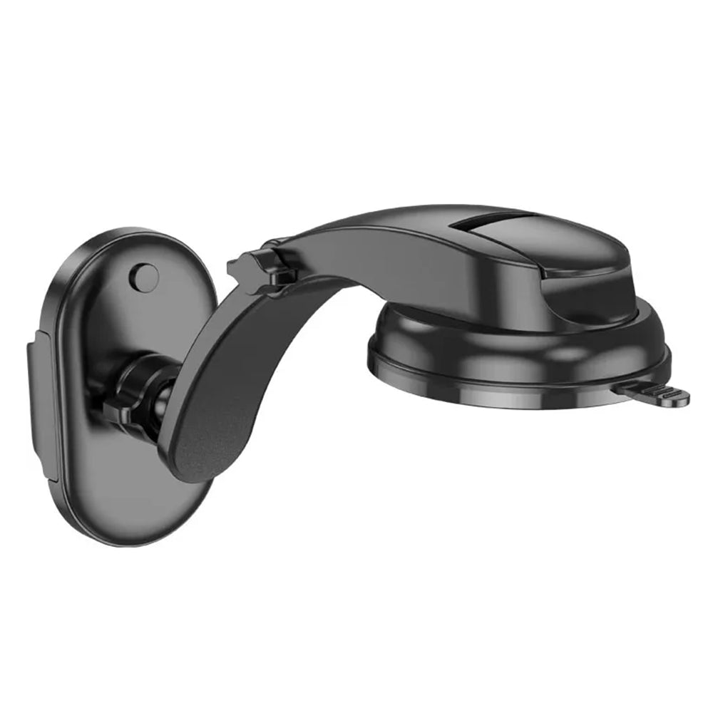 Borofone - Car Holder Charm (BH73) - with Suction Cup, for Dashboard/Windshield, 360° Adjust, Universal, Telescopic Arm - Black