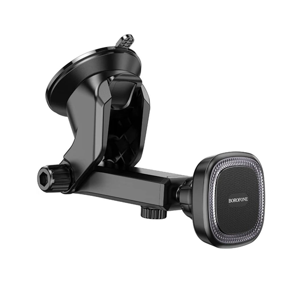 Borofone - Car Holder (BH97) - Magnetic, with Suction Cup, for Dashboard/Windshield, 360° Adjust - Black Gray