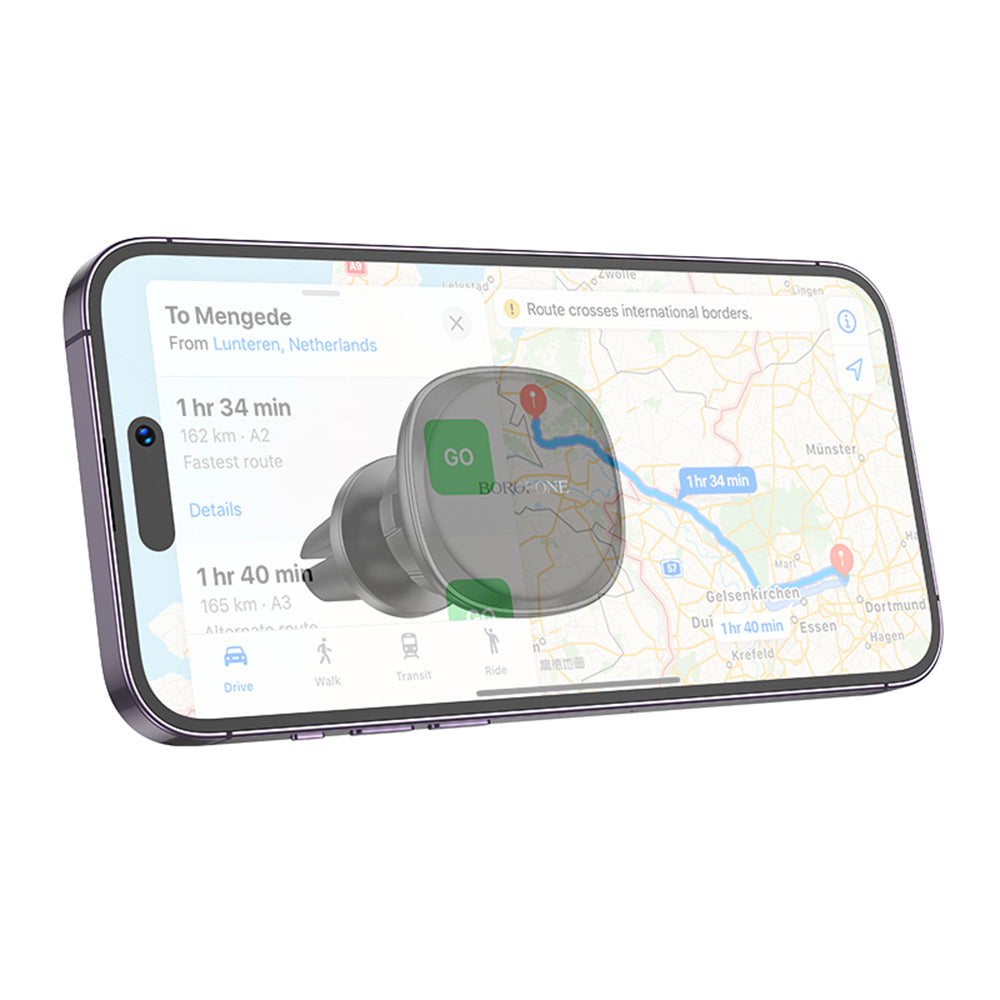 Borofone - Car Holder Cloud (BH102) - Magnetic, for Air Vent, 360° Adjust, 4.5–7 inch Phones - Black