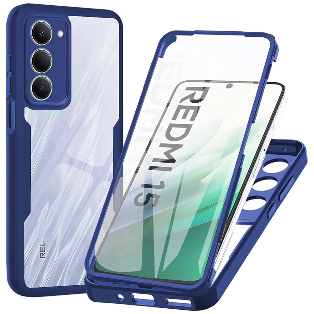 Techsuit - ColorVerse 360 Series + Screen Protector - Xiaomi Redmi 15 4G / Redmi 15 5G - Blue