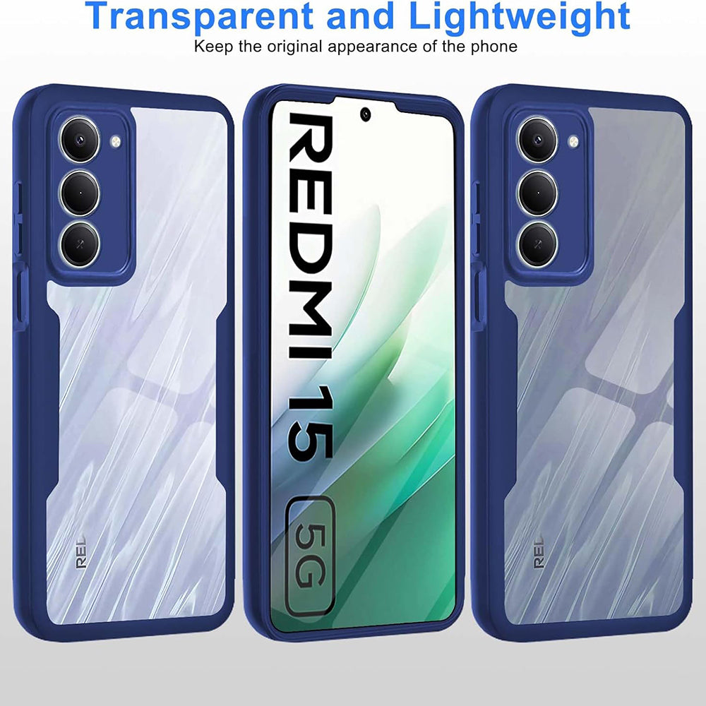 Techsuit - ColorVerse 360 Series + Screen Protector - Xiaomi Redmi 15 4G / Redmi 15 5G - Blue