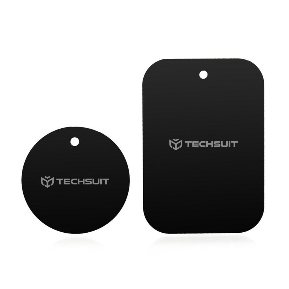 Techsuit - (2 pack) Metal Plate (MP03) - with Matte Cover Paint - Black