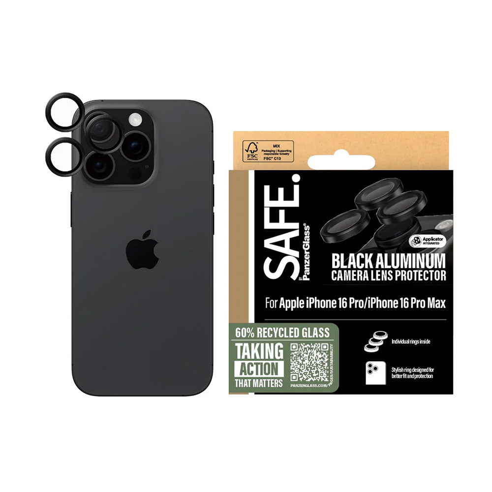 PanzerGlass® - SAFE. Camera Lens Protector - iPhone 16 Pro / iPhone 16 Pro Max - Black