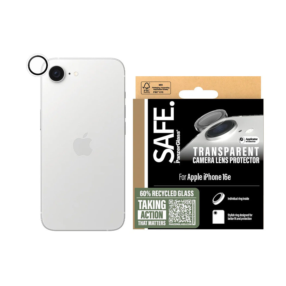 PanzerGlass® - SAFE. Camera Lens Protector - iPhone 16e - Clear