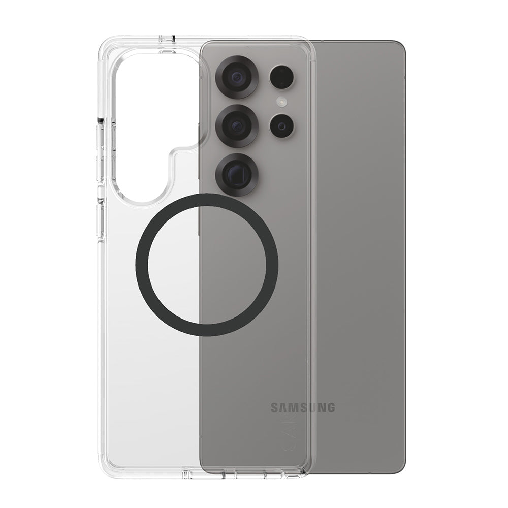 PanzerGlass® - CARE Flagship Urban Combat Black Qi Compatible - Samsung Galaxy S25 Ultra - Clear