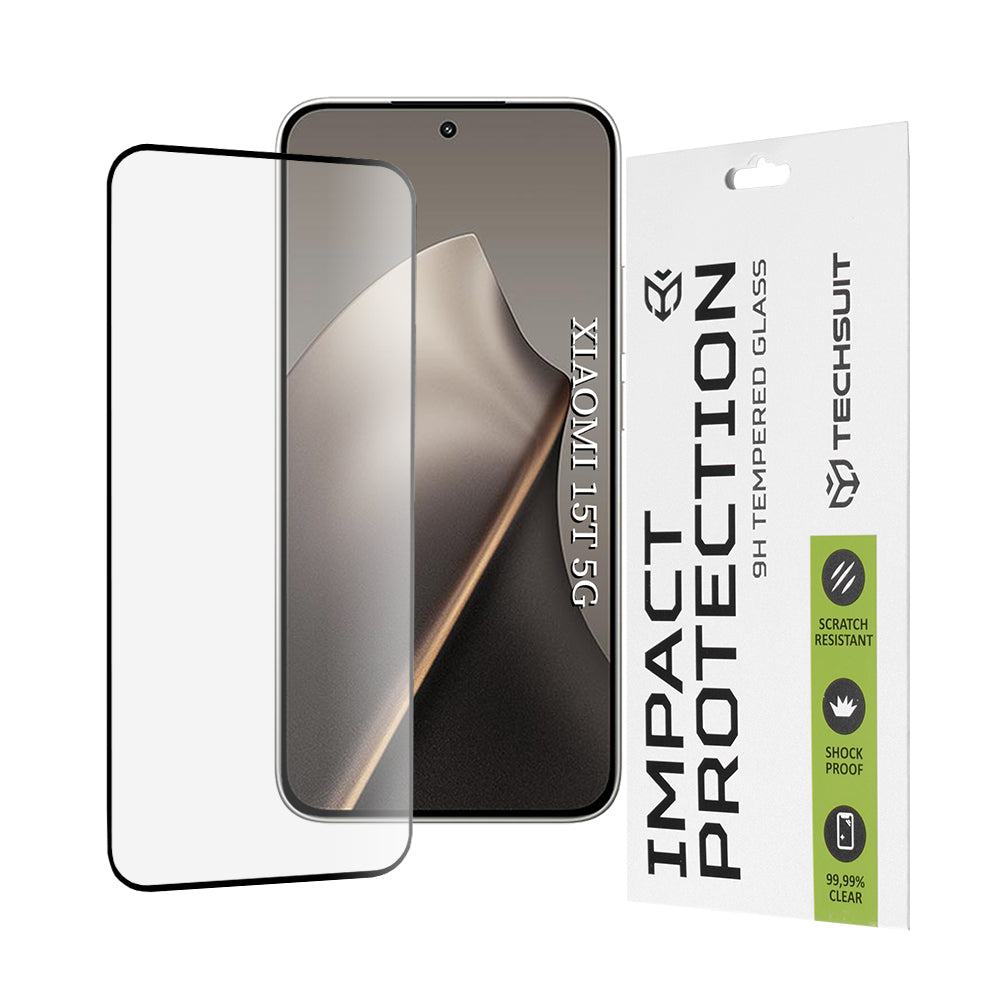 Techsuit - 111D Full Cover / Full Glue Glass - Xiaomi 15T - Black