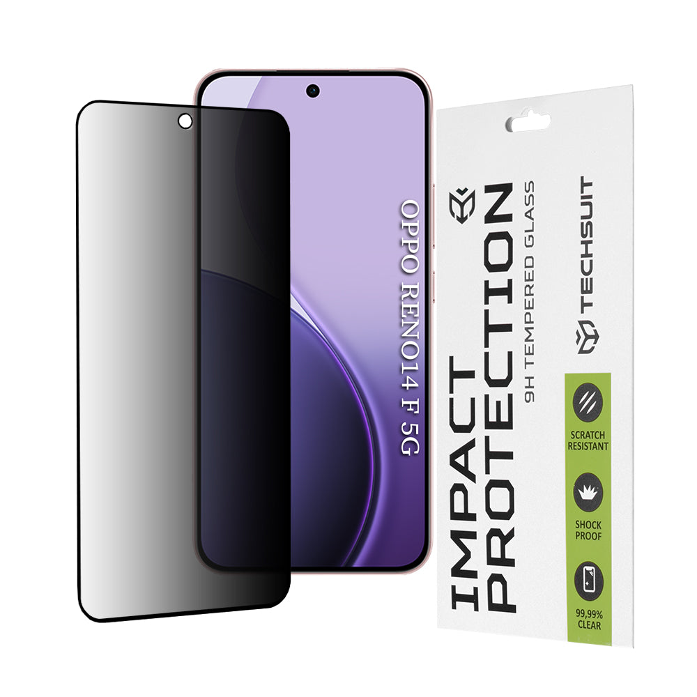 Techsuit - 111D Privacy Full Glue - Oppo Reno14 F / Reno14 FS 5G - Black