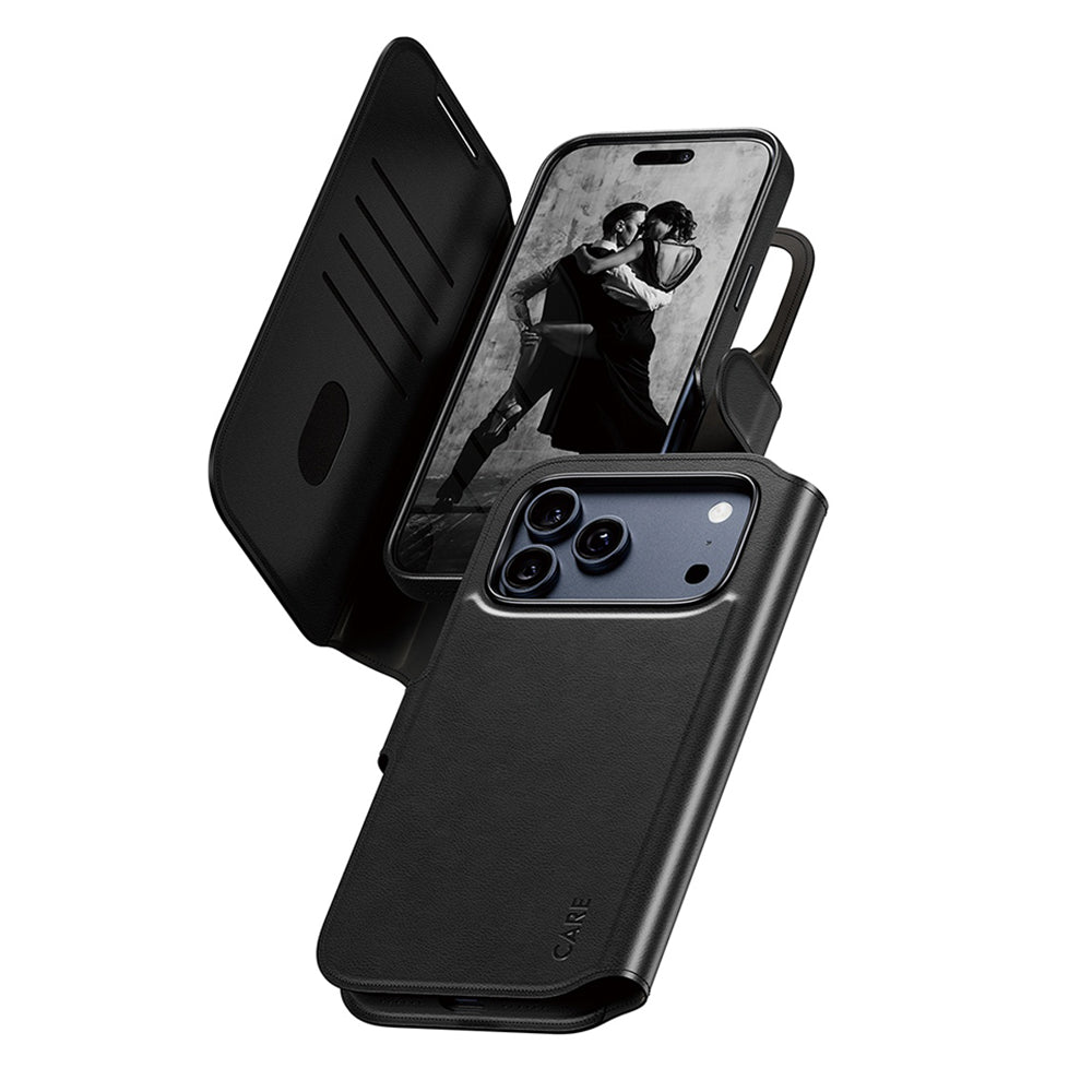 PanzerGlass® - CARE Feature MagSafe Case Tango Two-in-One Wallet - iPhone 17 Pro Max - Black