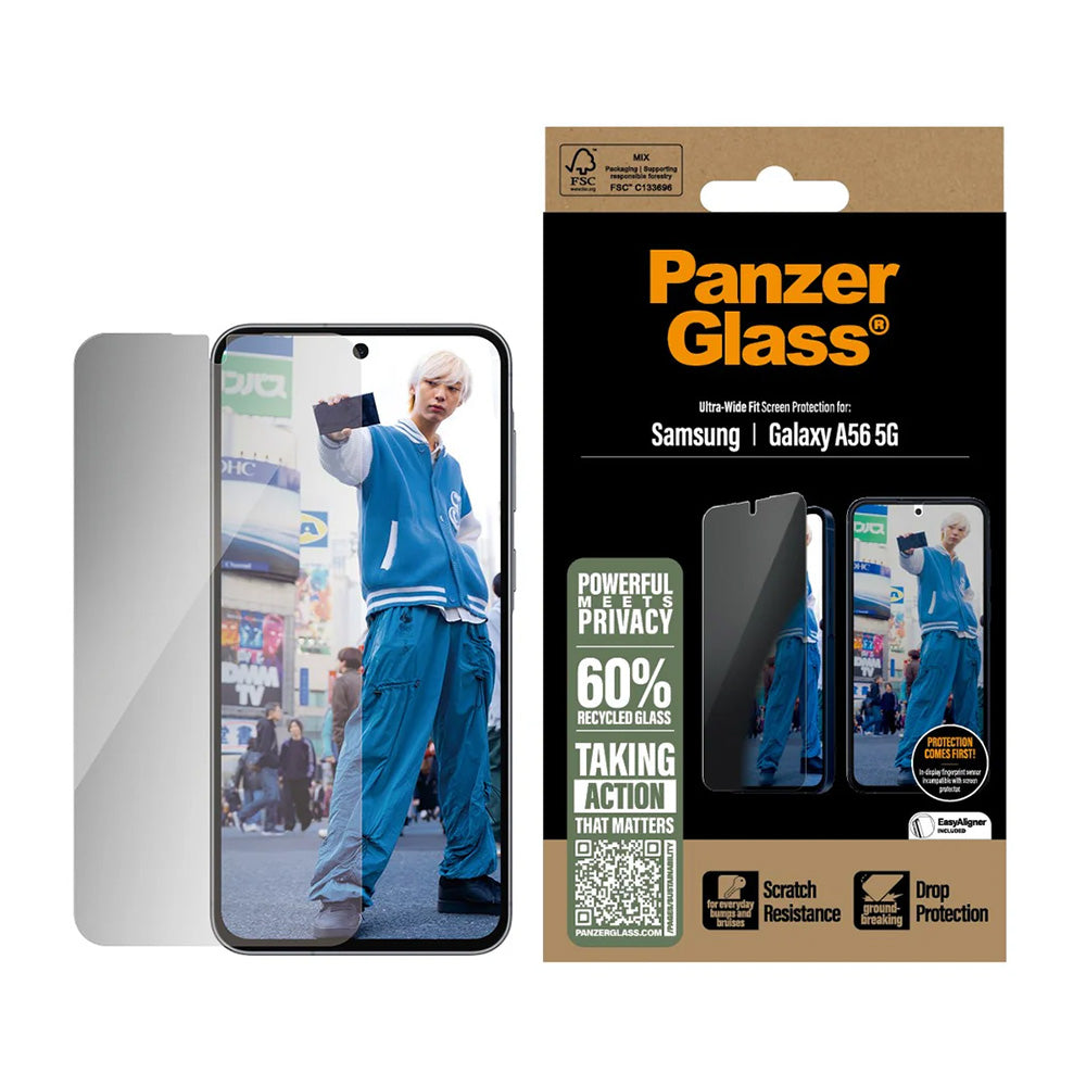 PanzerGlass® - Ultra-Wide Fit Privacy Screen Protector - Samsung Galaxy A56 5G - Clear