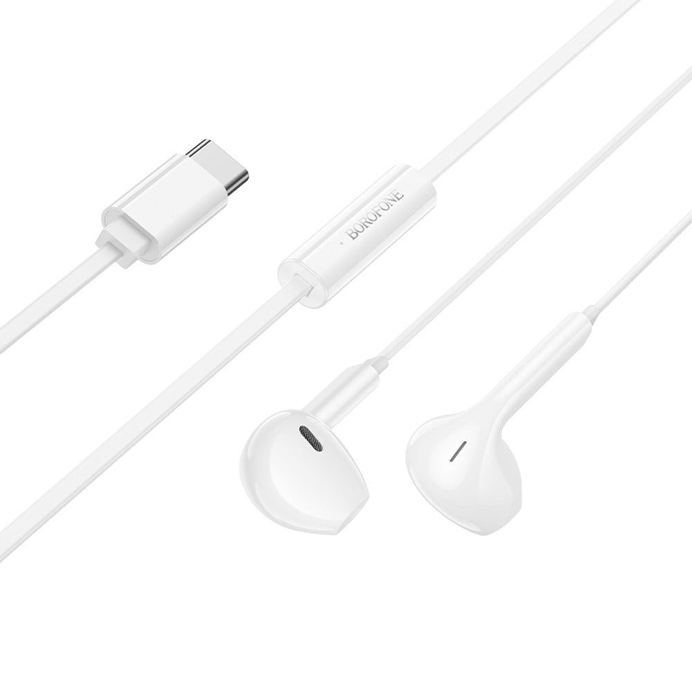 Borofone - Wired Earphones Star (BM99) - with Microphone, Type-C, DAC Chip, 1.2m - White