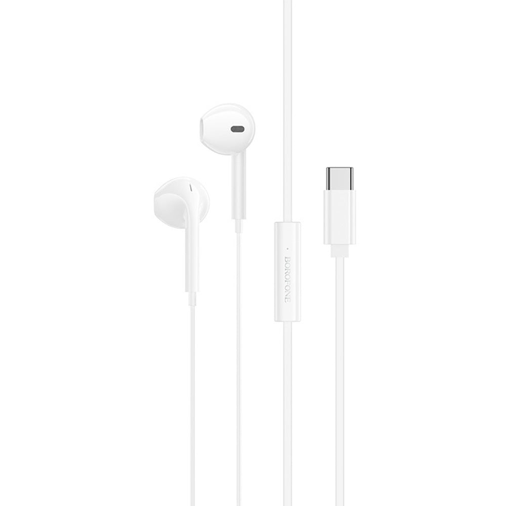 Borofone - Wired Earphones Star (BM99) - with Microphone, Type-C, DAC Chip, 1.2m - White