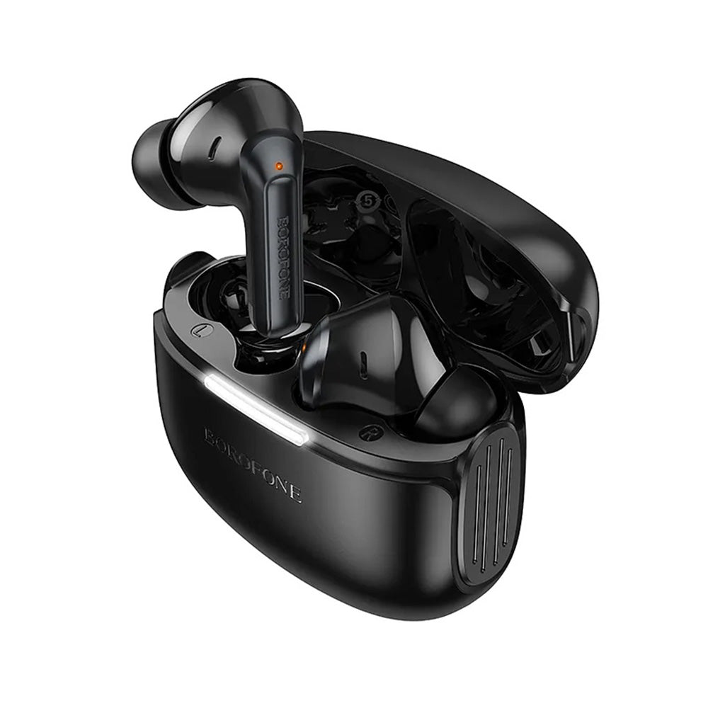 Borofone - Wireless Earbuds Peaceful (FQ9 Plus) - Bluetooth V5.4, ANC + ENC Technologies, 300mAh, Touch Control - Black