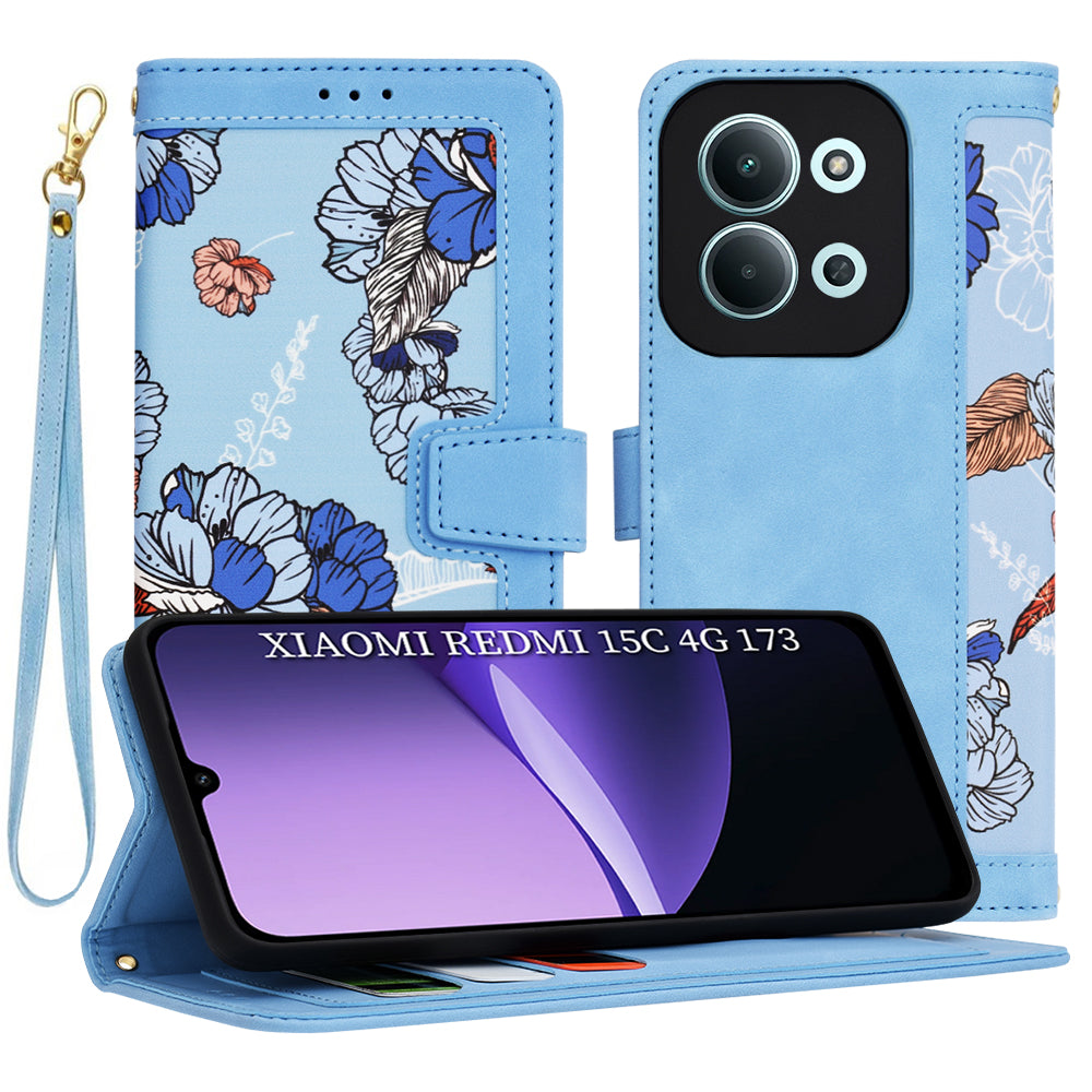 Techsuit - FlipCraft - Xiaomi Redmi 15C 4G / Redmi 15C 5G - Vibrant Blue