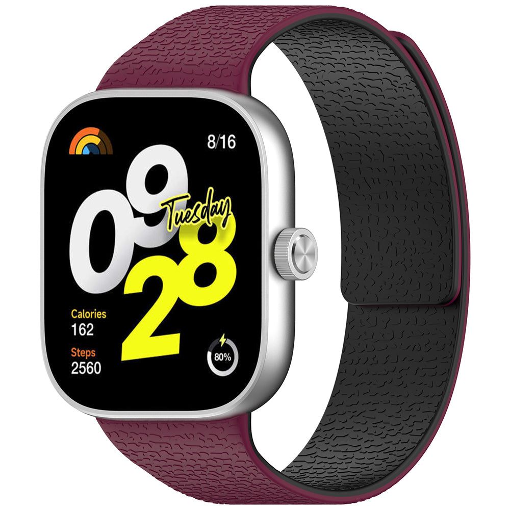 Techsuit - Watchband (W016) - Xiaomi Smart Band 9 Pro / 8 Pro / Redmi Watch 4 / Watch 5 - Wine Red / Black