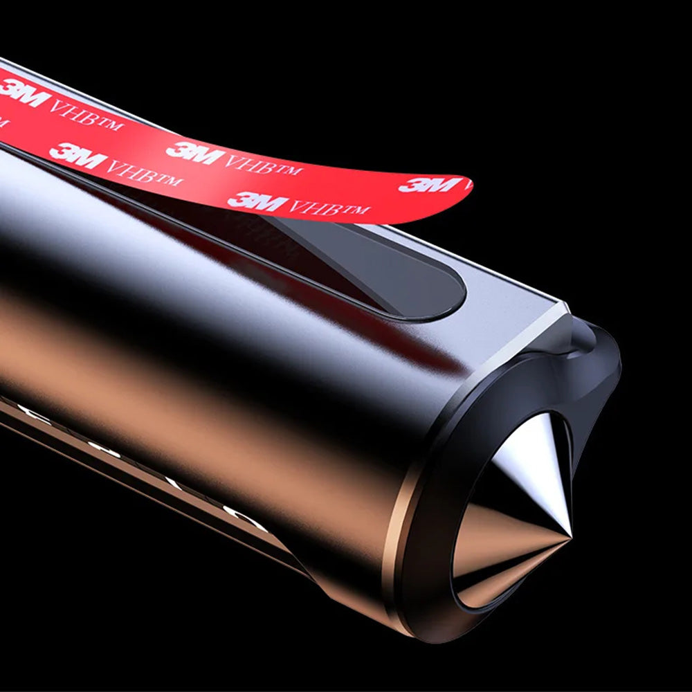 Techsuit - Premium Phone Number Plate ResQTag (SN3) - Temporary Parking Sign for Dashboard, with Adhesive, Zinc Alloy - Gray