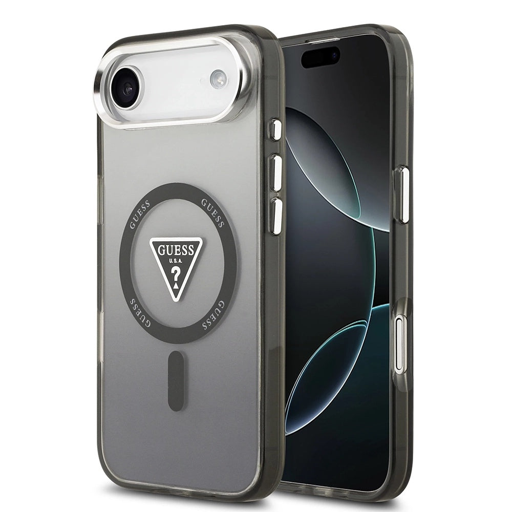 Guess - IML Gradient Triangle Logo MagSafe (GUHMP17MHGTMLCGK) - iPhone 17 Air - Black