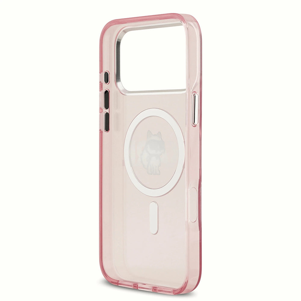 Karl Lagerfeld - IML Choupette Sketch Logo MagSafe (KLHMP17LHGCHGKBP) - iPhone 17 Pro - Pink