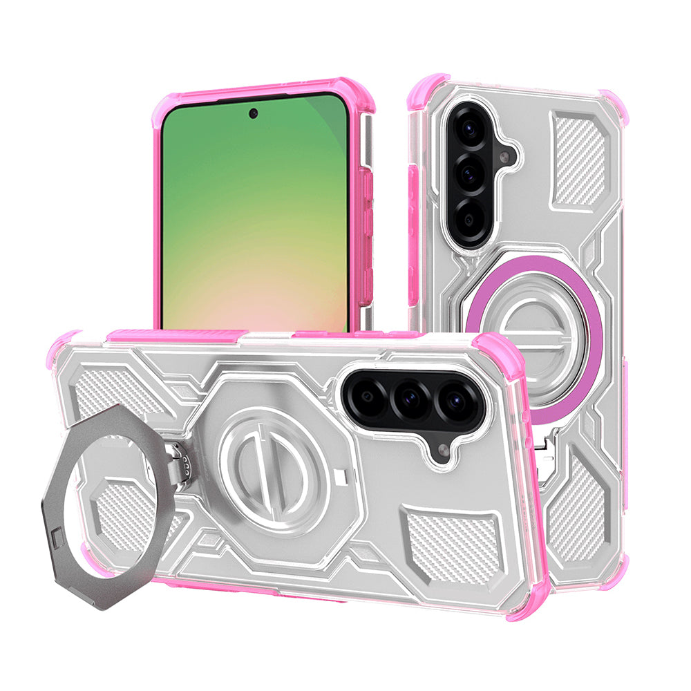 Techsuit - Carbon Shield PRO - Samsung Galaxy A56 5G - Pink Transparent