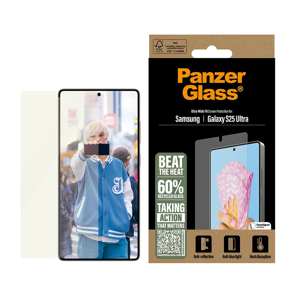 PanzerGlass® - Ultra-Wide Fit All-in-One Screen Protector - Samsung Galaxy S25 Ultra - Clear